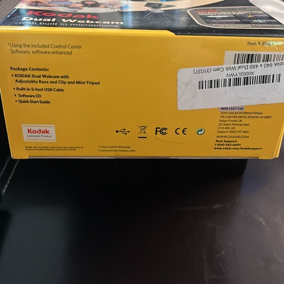 Brand New! Kodak Dual Webcam D101  Pack With Built In Microphone For Video Calls - Picture 5 of 5